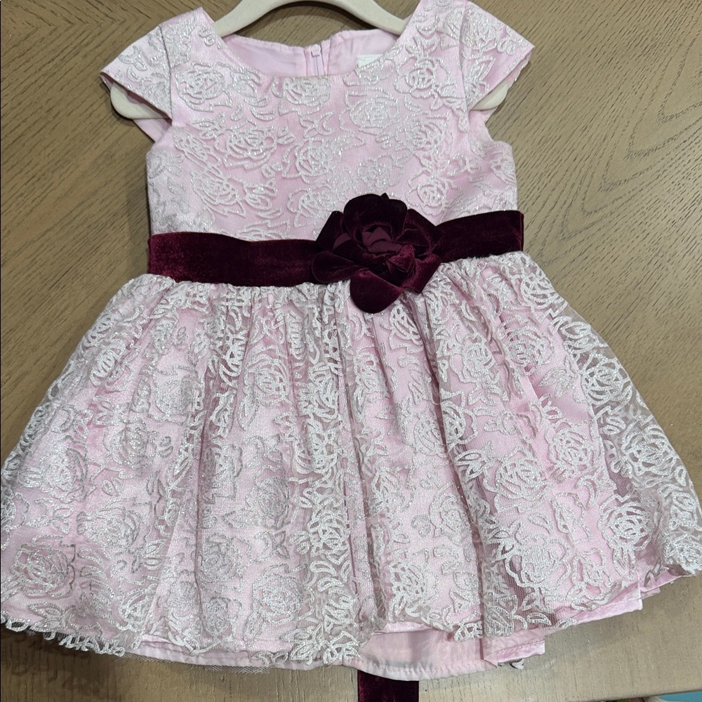 Elegant Pink Lace Kids Formal Dress